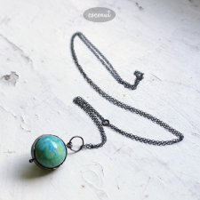 CHRYZOKOLA w srebrze - naszyjnik