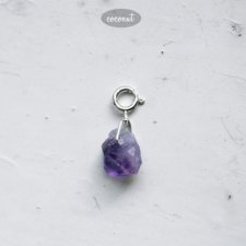 AMETYST - srebrny charms - zawieszka