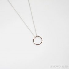 Rhodium Plated Circle Necklace