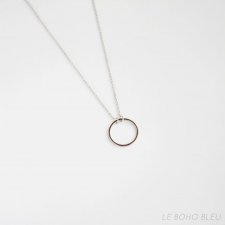 Rhodium Plated Circle Necklace