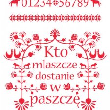 Plakat Kto mlaszcze dostanie w paszczę 50x70cm