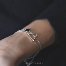 Rhodium Plated Triangle Bracelet