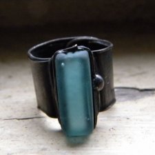 Roman Ancient Ring ;) błękitny pasek