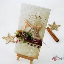 Pachnące świętami- kartka z cynamonem