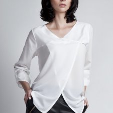 Kopertowa bluzka BLU 118 - biały