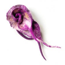 Filcowa broszka - Kwiat - Fiolet
