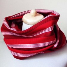 PALOMA  dzianinowy komin szal koło tuba w pasy