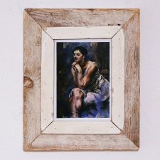 Vintage - Biała Ramka - stare drewno