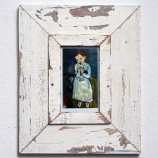 Vintage - Biała Ramka - stare drewno