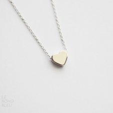 Rhodium Plated Heart Necklace