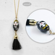 Ceramiczna matrioszka - wisior Folk Ellegant