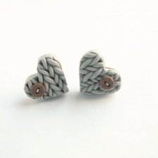 Sweterkowe Serducha Szare