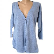 niebieski klasyczny sweter H&M