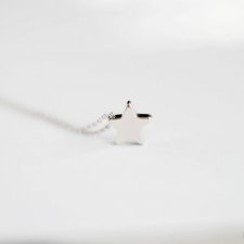 Rhodium Plated Star Necklace