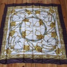 Baroque print silk scarf nowa ogromna apaszka