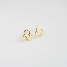 16k Gold Plated Pretzel Shaped Studs