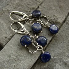 Monety lapisu lazuli - kolczyki