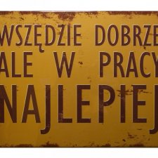 Metalowy plakat, 28x19 cm możliość własnego wzoru