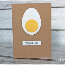 Jajko na twardo - karta wielkanocna