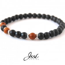 bransoletka męska SIMPLE STONES ( hematyt & jaspis)