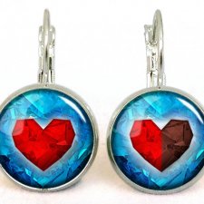 Serce - małe kolczyki wiszące - Egginegg