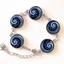 Niebieska spirala - bransoletka - Egginegg