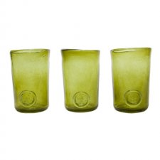 Zestaw 3 szklanek oliwkowych TRIO