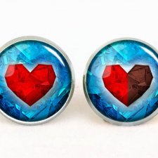 Serce - kolczyki sztyfty - Egginegg