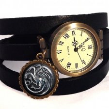 Targaryen - zegarek / bransoletka na skórzanym pasku - Egginegg