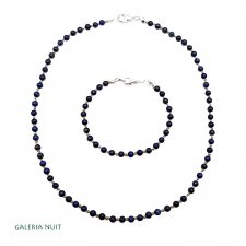 lapis lazuli 4 mm - komplet biżuterii