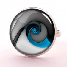 Niebieski ślimak - pierścionek regulowany - Egginegg