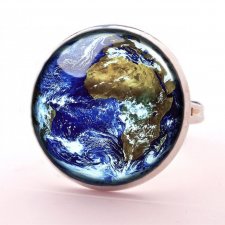 Ziemia - pierścionek regulowany - Egginegg