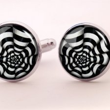 Op-art - spinki do mankietów - Egginegg
