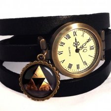 Triforce - zegarek / bransoletka na skórzanym pasku - Egginegg