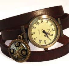 Time Lord Seal - zegarek / bransoletka na skórzanym pasku - Egginegg