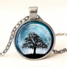 Księżycowe drzewo - medalion z łańcuszkiem - Egginegg