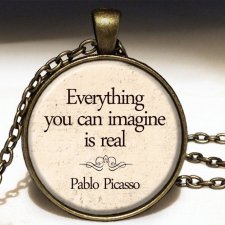 Pablo Picasso - duży medalion z łańcuszkiem - Egginegg