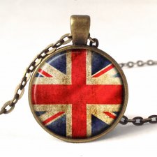 Flaga Wielkiej Brytanii - medalion z łańcuszkiem - Egginegg