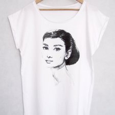 AUDREY koszulka oversize biała M L