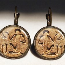 Hieroglify - duże kolczyki wiszące - Egginegg