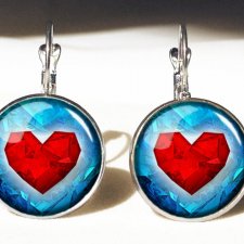 Serca - duże kolczyki wiszące - Egginegg