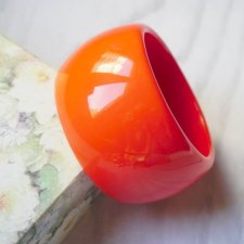 Duża pomarańczowa bransoletka z akrylu