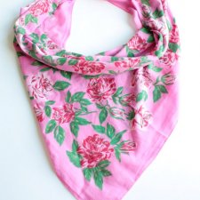 chusta vintage Różana bawełna