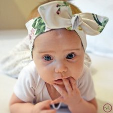 kokardka w kwiaty :)