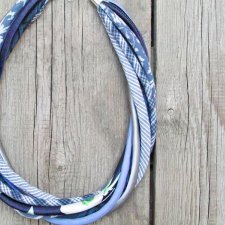 MARYNARSKI naszyjnik ze sznurków materiałowych- Pracownia Zolla