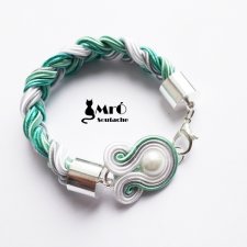 Fresh Mint- bransoletka z elementem soutache