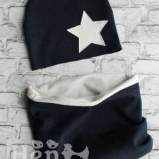 Komplet Star czapka + komin