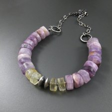 Naszyjnik z ametystu i cytrynu