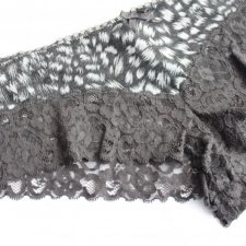 Bielizna 2 szt, szorty, czarna koronka