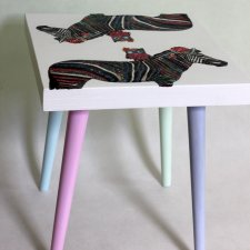 Taboret drewniany "Zebry"